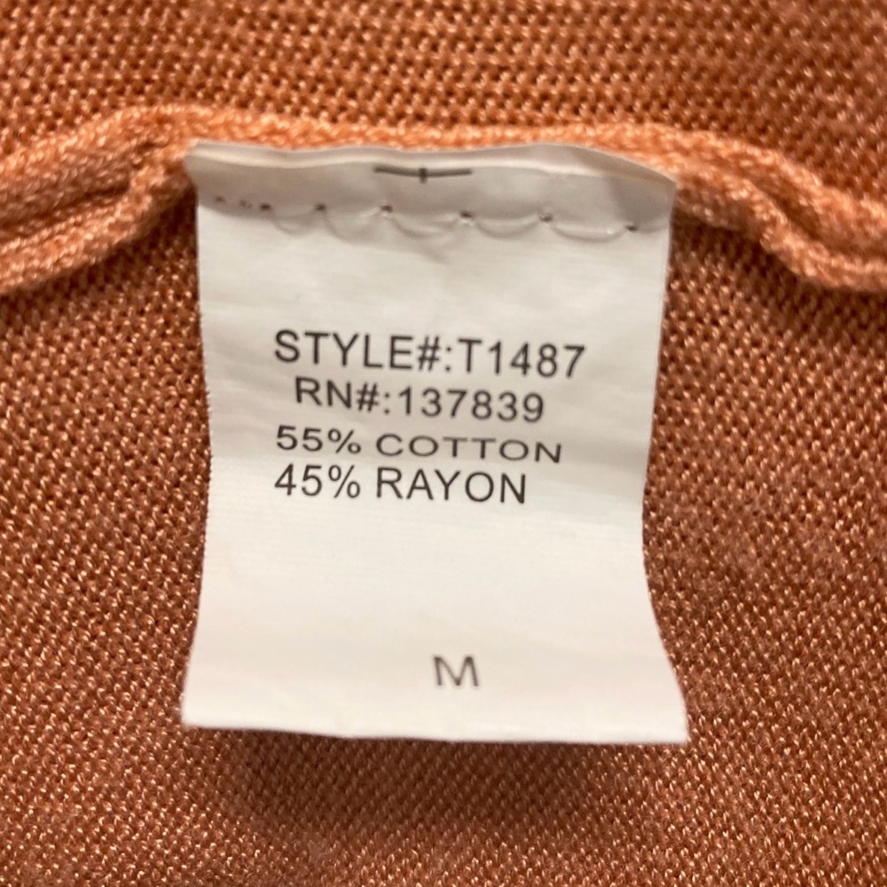 Peach Mid Length Cardigan Sweater Size M - Picture 8 of 10